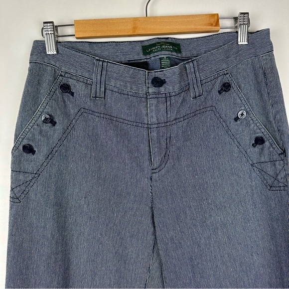 Lauren Ralph Lauren Jeans Company pinstriped jeans/pants size 8 - Picture 3 of 4